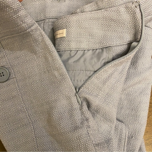 LOFT 12 Riviera Shorts Women’s Buttons Textured Cotton Side Zip Lavender Gray - Picture 5 of 12